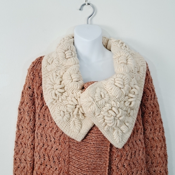 Anthropologie Knitted & Knotted Lilitz Shawl Chunky Knit Cardigan - Picture 4 of 11